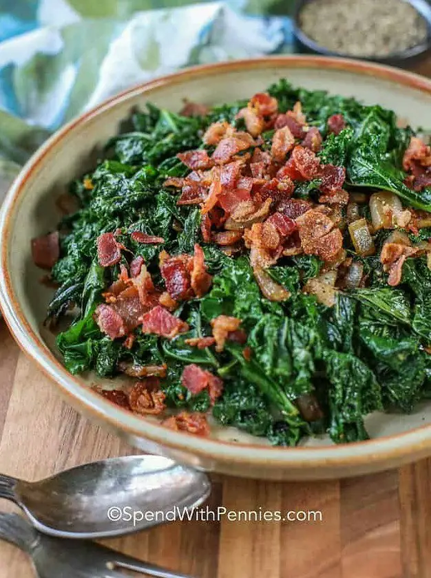 Garlic Bacon Kale