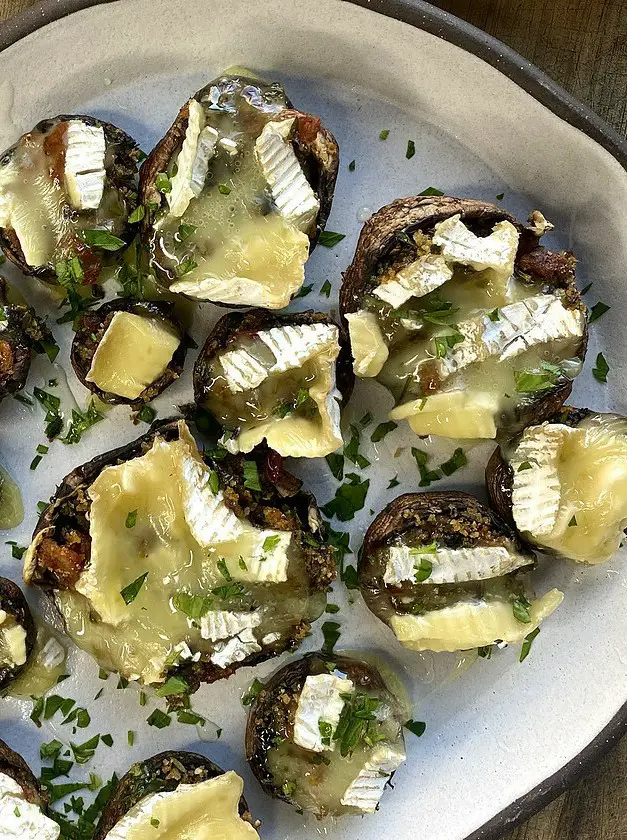 Camembert Stuffed Mushrooms