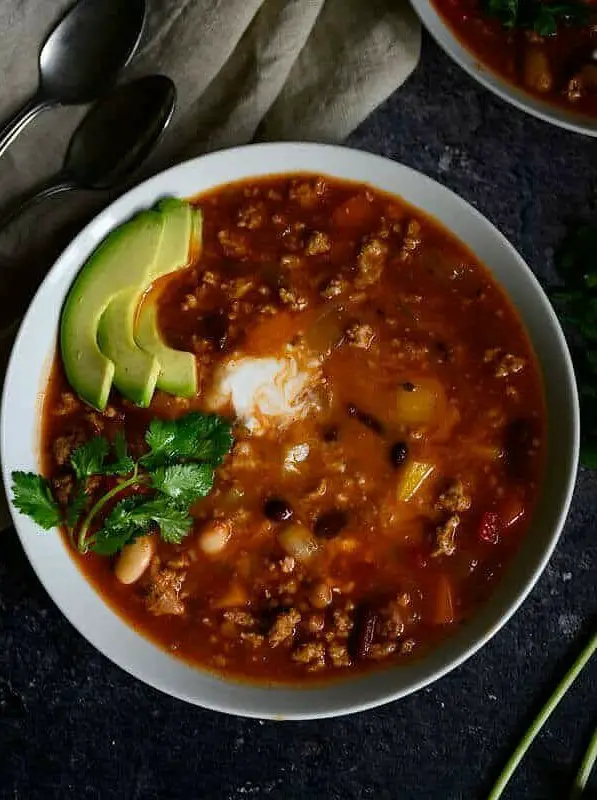 Healthy Slow Cooker Turkey Chili