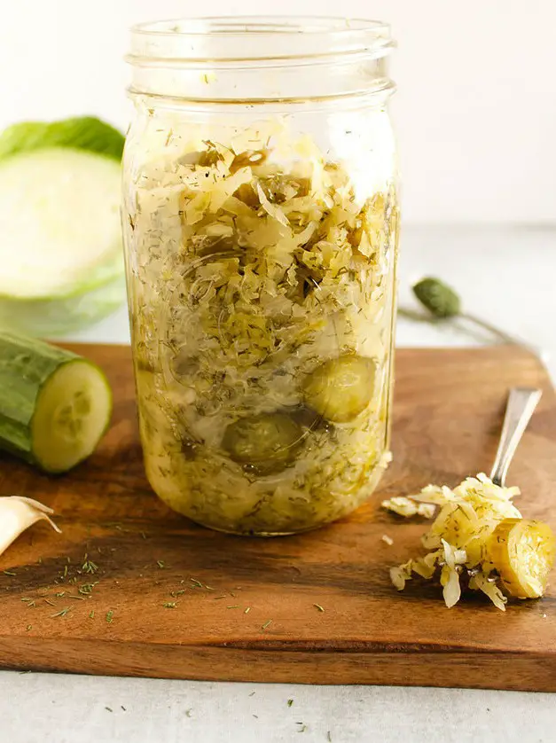 Garlic Dill Pickle Sauerkraut