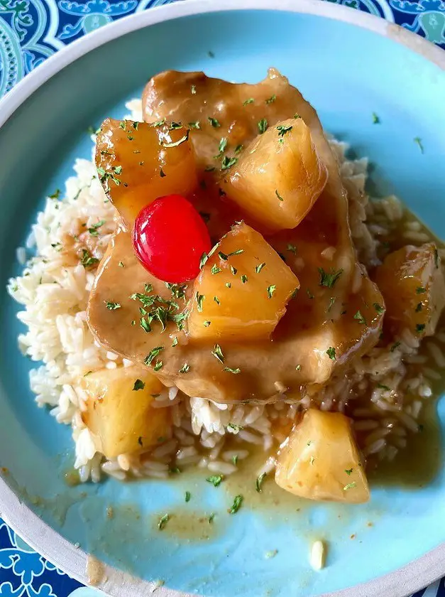 Hawaiian Slow Cooker Pork Chops