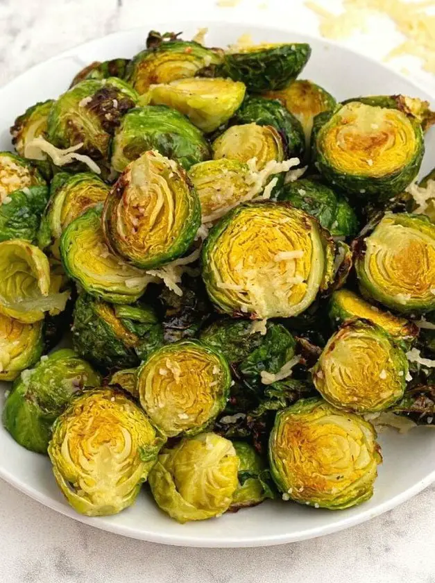 Air Fryer Parmesan Brussel Sprouts