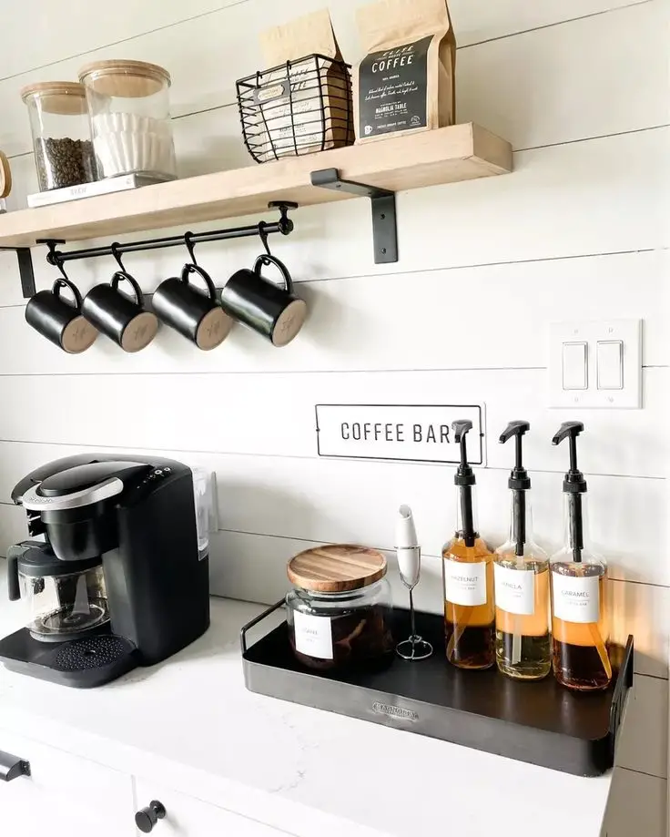 BLACK AESTHETIC COFFEE BAR IDEA