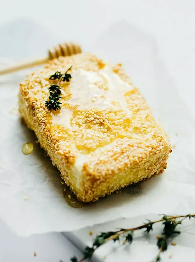 Sesame Crusted Baked Feta