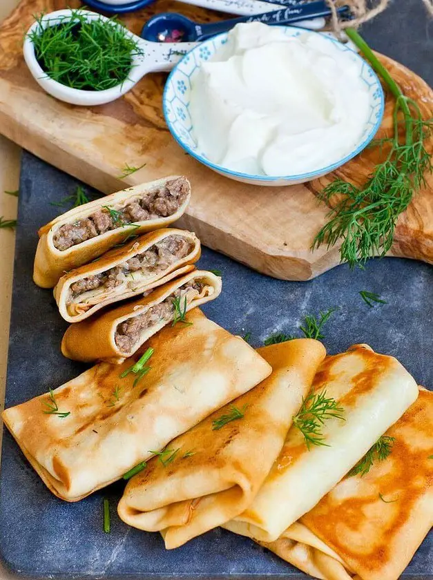 Cheese & Meat Blini