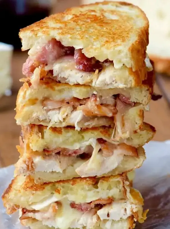 Turkey Bacon Brie Grilled Cheese