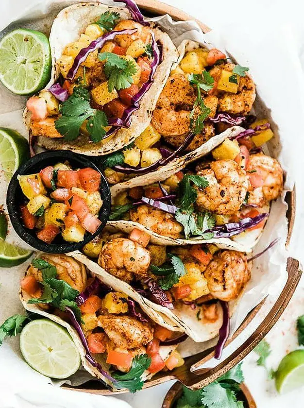 Caribbean Grilled Shrimp Tacos