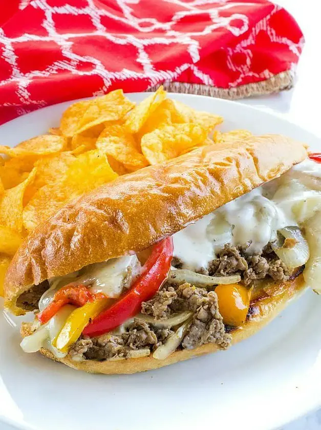 Easy Freezer Meal Philly Cheesesteaks