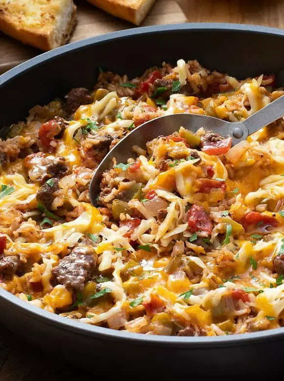 Ground Beef and Rice Skillet