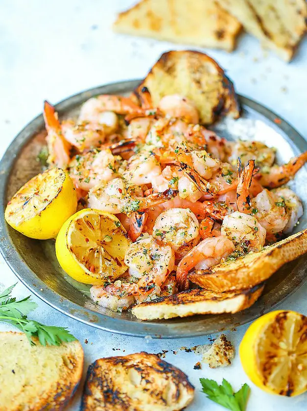 Grilled Garlic Butter Shrimp