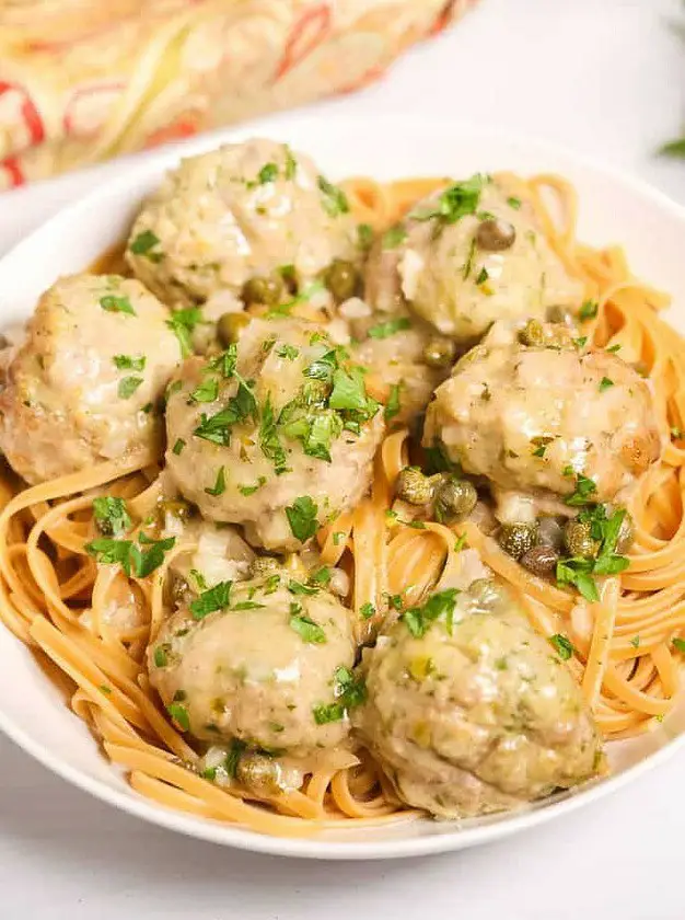 Veal Piccata Meatballs