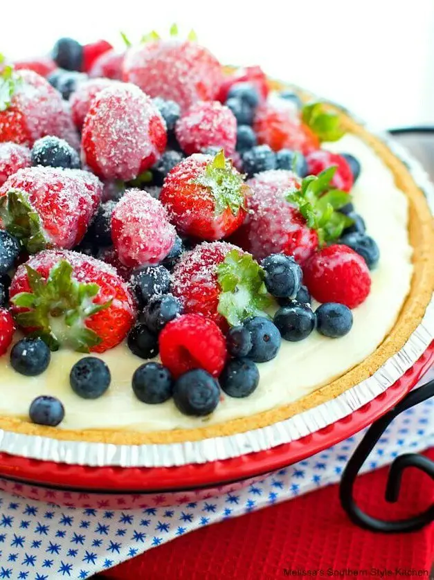 No Bake Triple Berry Icebox Pie