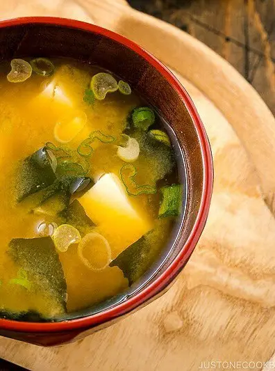 Homemade Miso Soup with Tofu