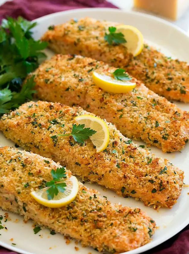 Baked Parmesan Crusted Salmon