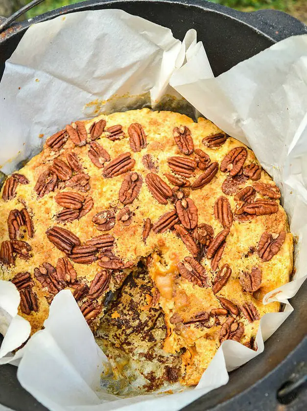 Dutch Oven Pumpkin Pie Dump Cake