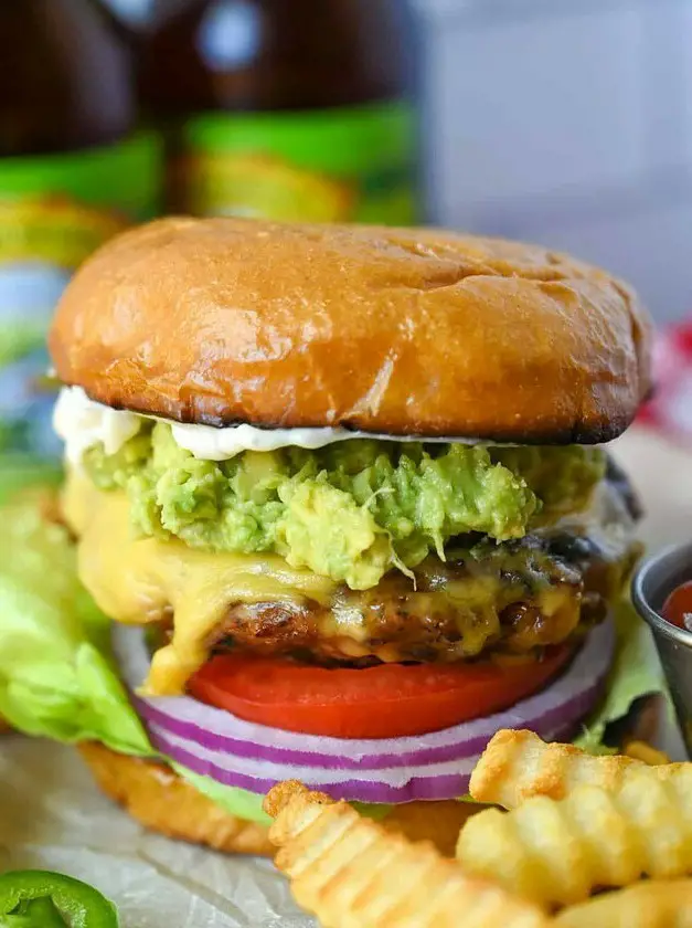 Jalapeno Pepper Jack Chicken Burger