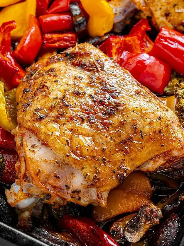 Sheet Pan Chicken Thighs and Veggies