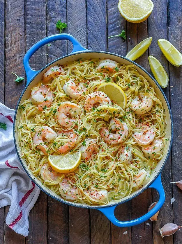 Garlic Shrimp Scampi with Angel Hair Pasta