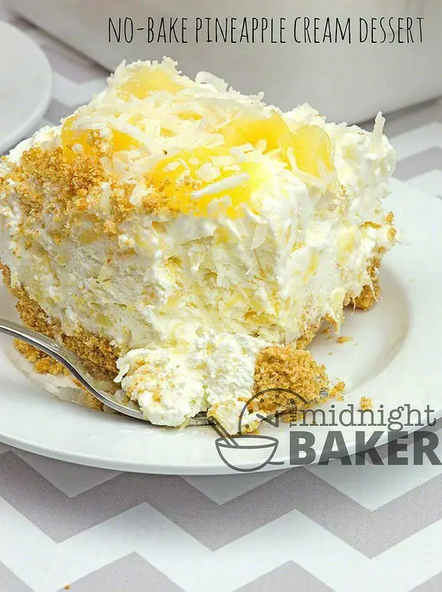 No-Bake Pineapple Cream Dessert