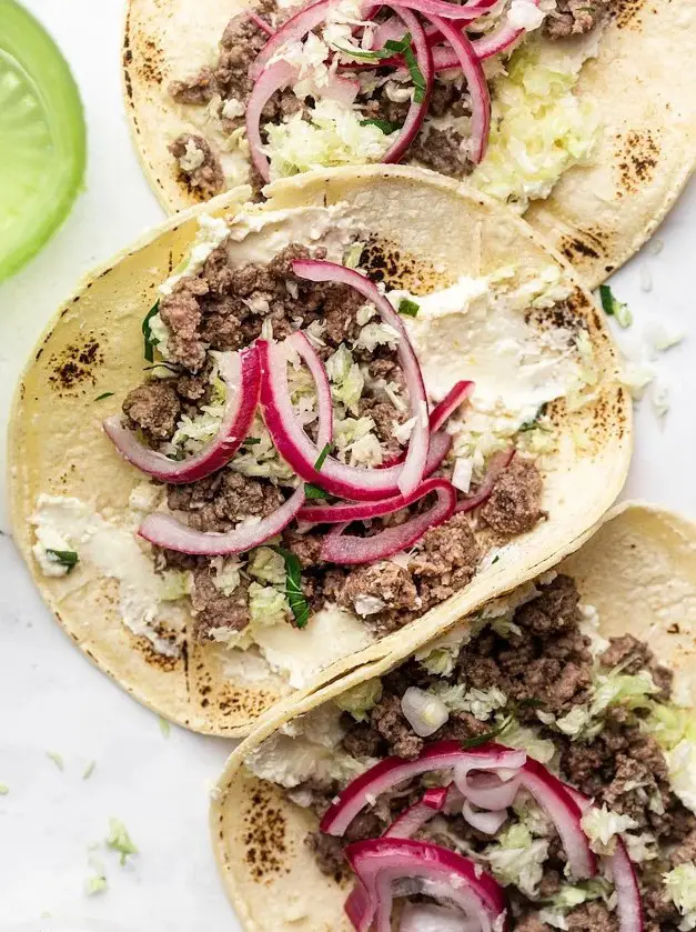 Moroccan Spiced Ground Lamb Tacos