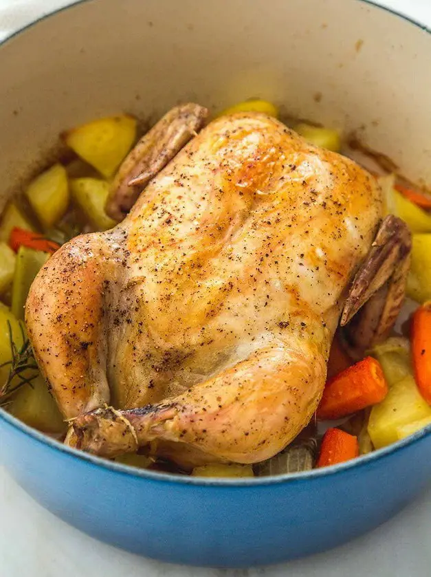 Dutch Oven Whole Roast Chicken