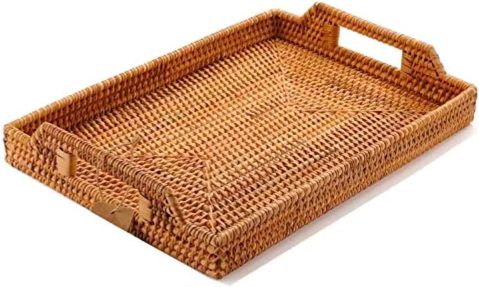 PLACE EVERYTHING ON A WOVEN TRAY