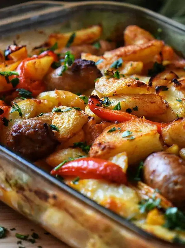 Italian Sausage, Potatoes, Peppers and Onions