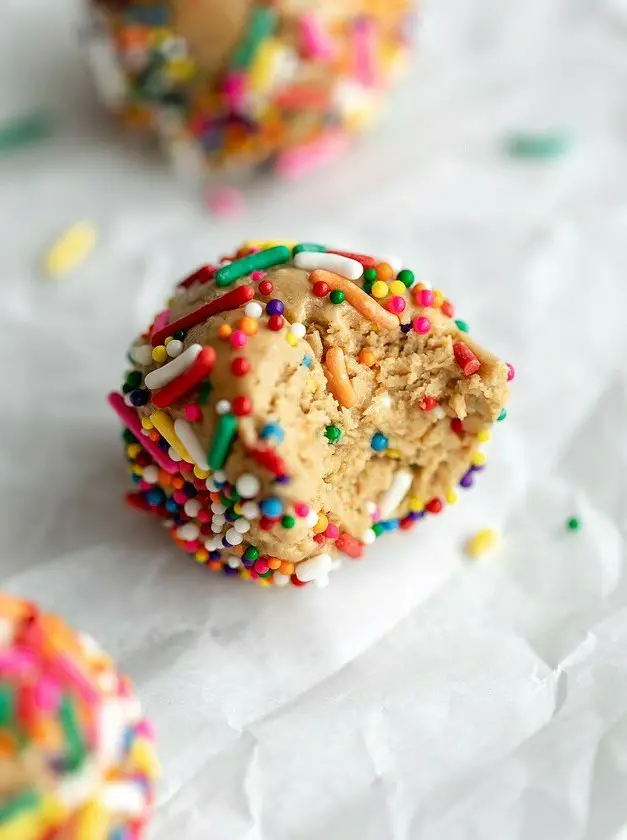 Cake Batter Protein Balls