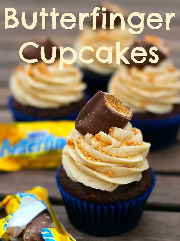 Butterfinger Cupcakes