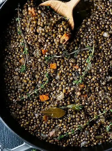 Simple Braised French Lentils