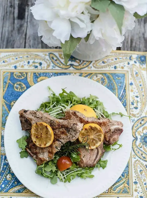 Pan Grilled Rosemary Veal Chops