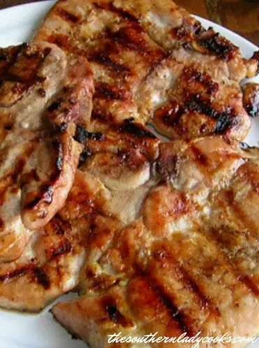 Barbecued Pork Chops and Sauce