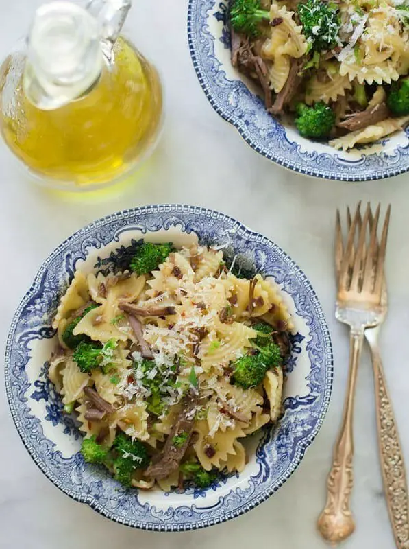 Leftover Shredded Roast Beef Pasta