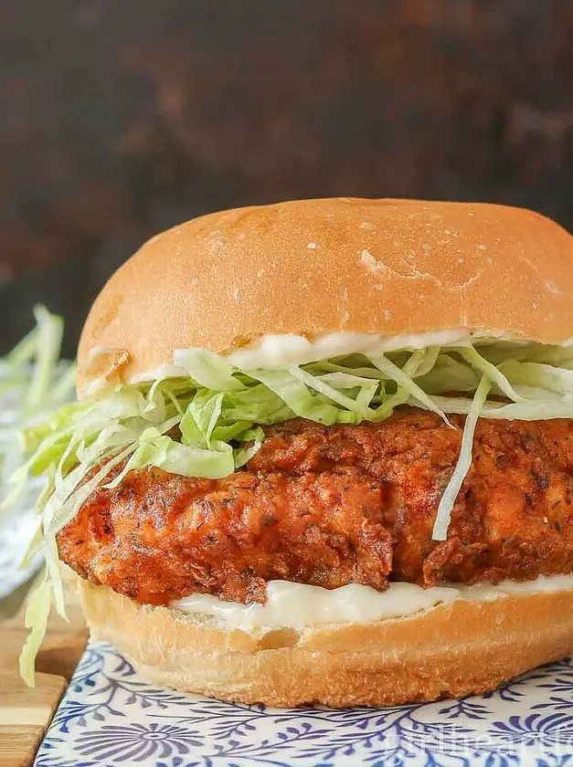 Buttermilk Fried Crispy Chicken Burger