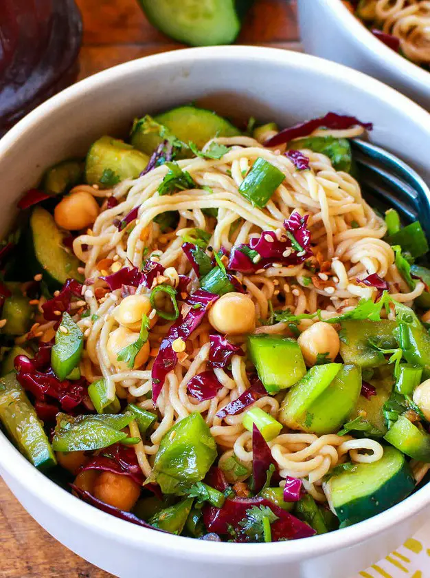 Shirataki Noodle Salad with Ginger Sesame Dressing