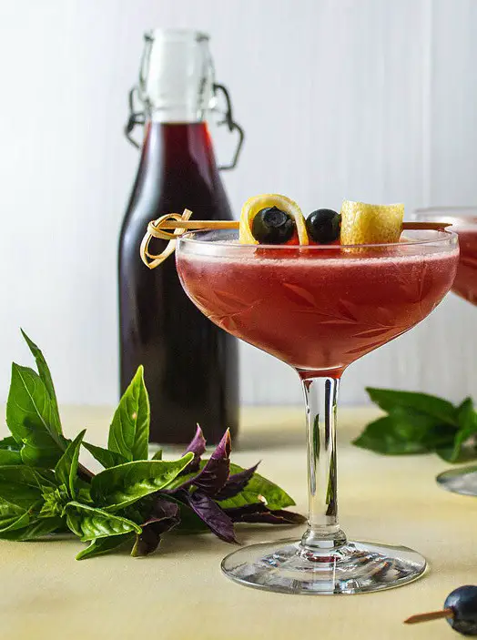 Blueberry Basil Shrub