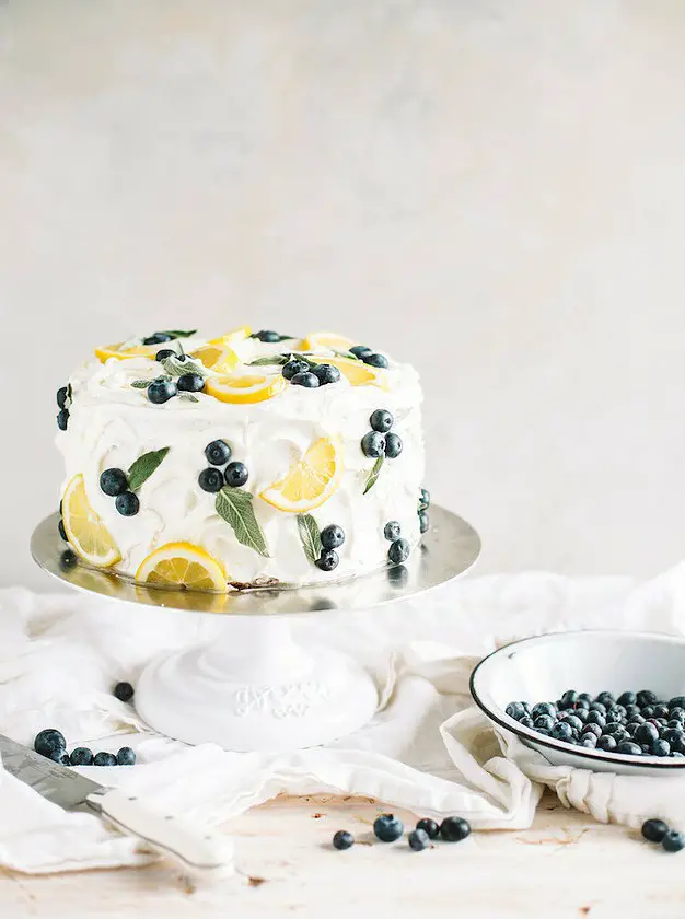 Lemon Blueberry Cake with Lemon Buttercream Frosting