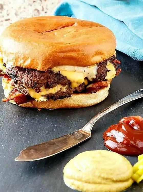 Smashed Bacon Double Cheeseburgers