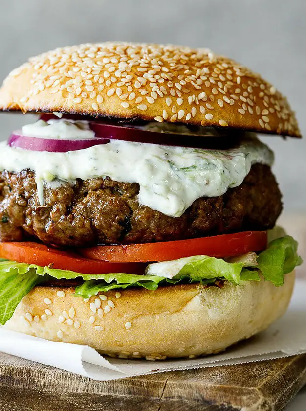 Lamb Burger with Tzatziki