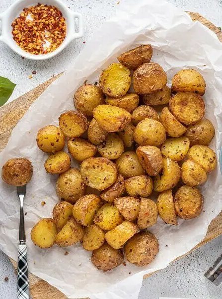 Air Fryer Crispy Roasted Little Mini Baby Potatoes