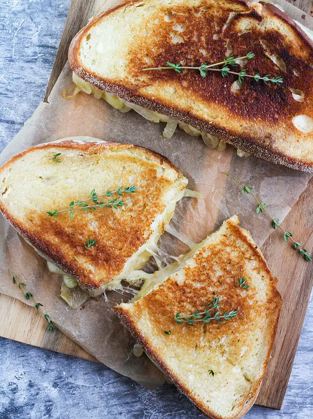 French Onion Provolone Grilled Cheese