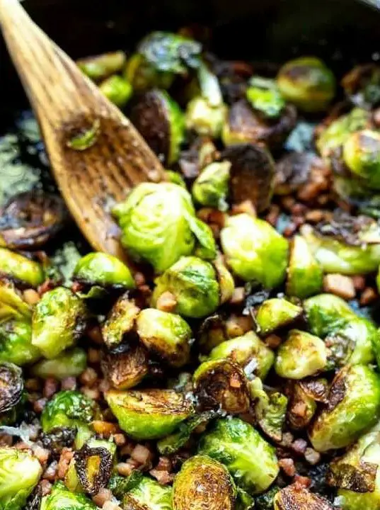 Pan Fried Brussel Sprouts with Pancetta