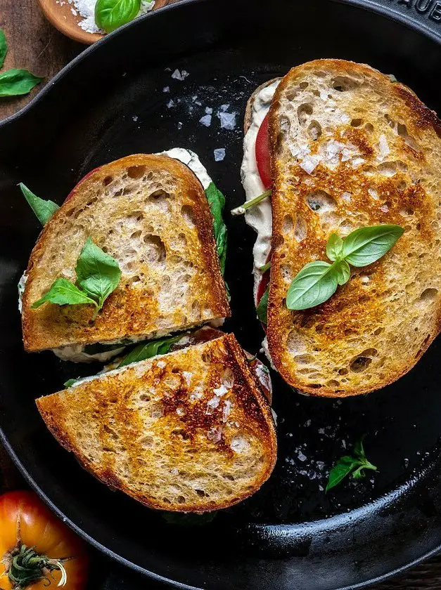 Vegan Herbed Ricotta Grilled Cheese