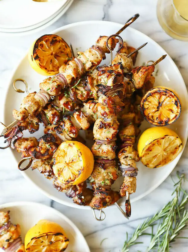 Lemon Garlic Chicken Kabobs