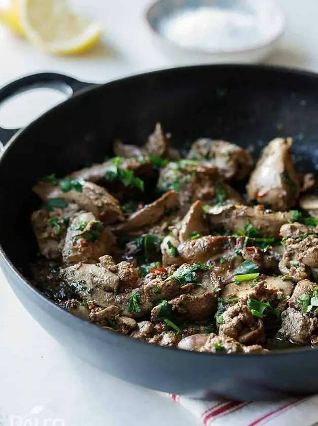 Pan-Fried Chili and Garlic Chicken Livers