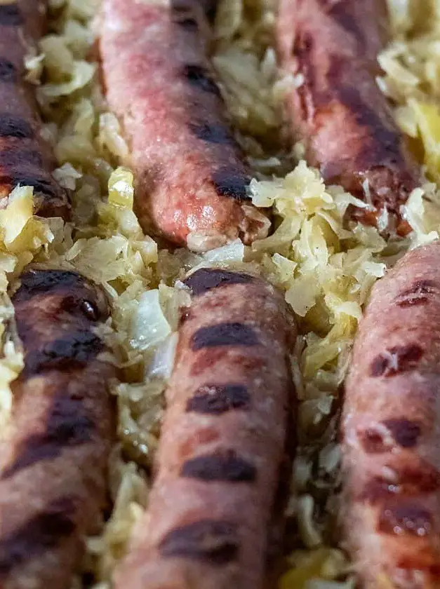 Grilled Beer Brats and Sauerkraut