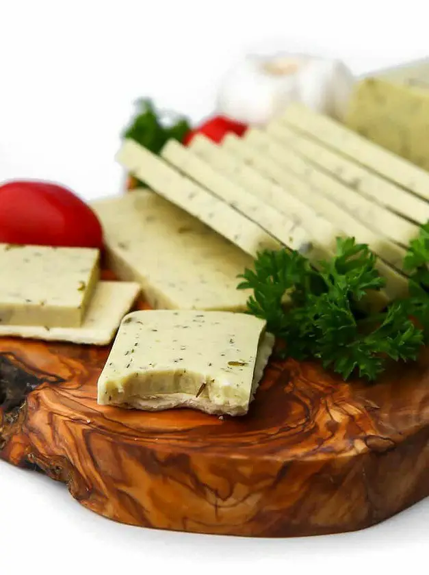 Vegan Cheese with Garlic and Herbs