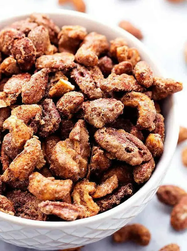 Roasted Cinnamon Sugar Candied Nuts