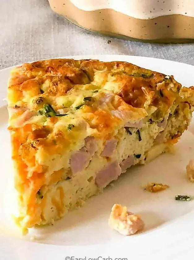 Crustless Ham and Cheese Quiche