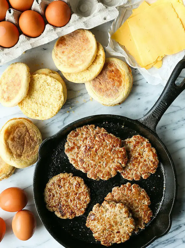 Freezer Sausage, Egg, and Cheese Breakfast Sandwiches